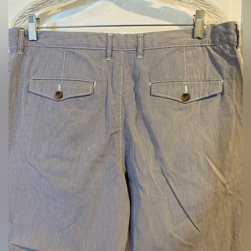 Merona Men's Blue/White Striped Chino Shorts Size 36 - Picture 7 of 11